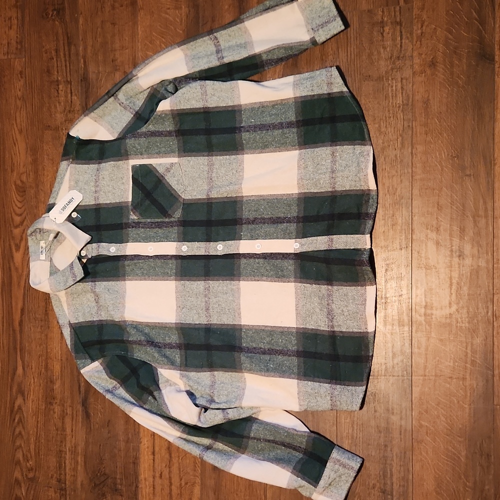 Men's Green Plaid Jacket-Shirt